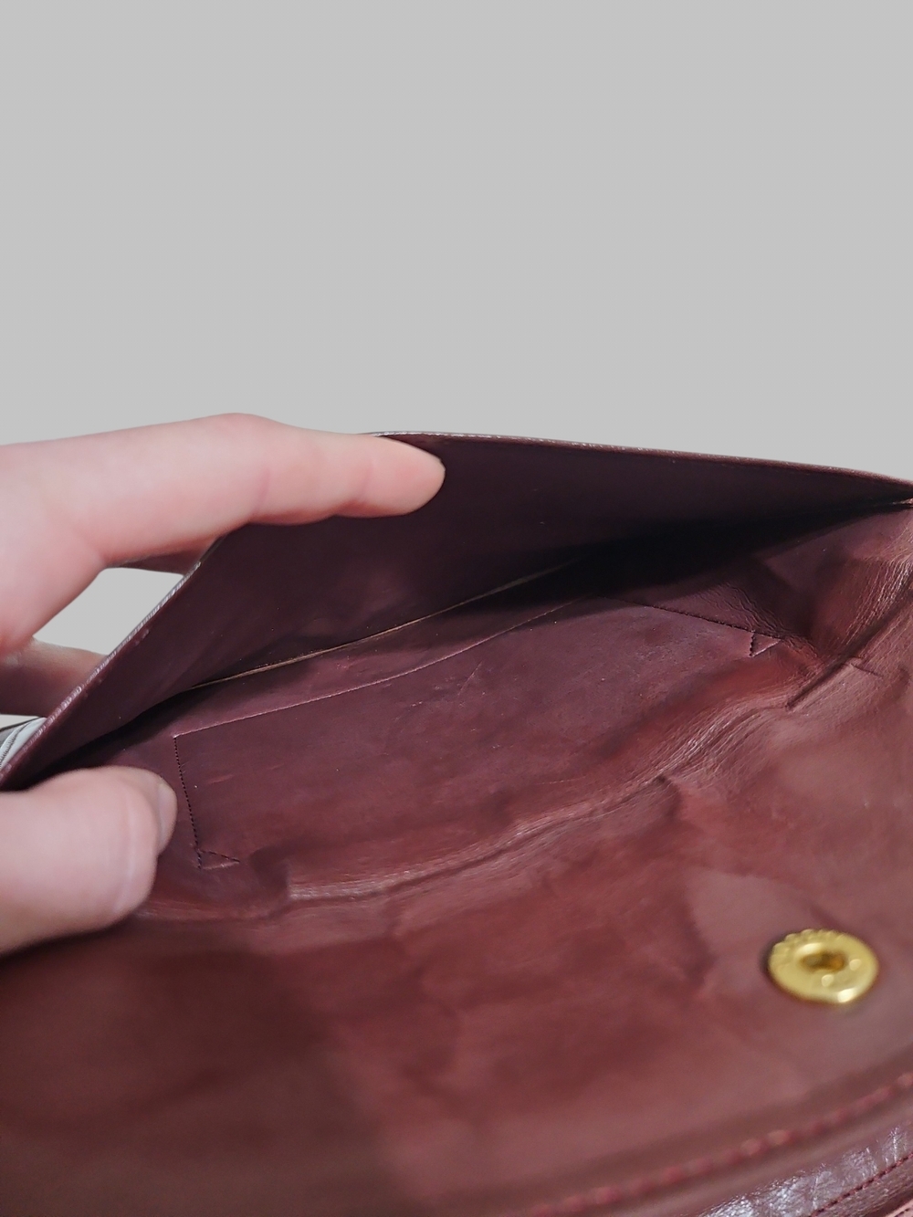 Cartier Must Line Bordeaux Leather Clutch Bag - Picture 12 of 16
